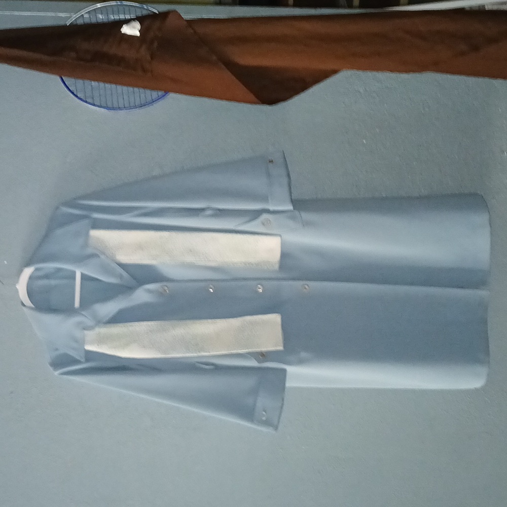 Forecaster Of Boston, 1970 Vintage Light Blue Trench Coat, Size 15/16